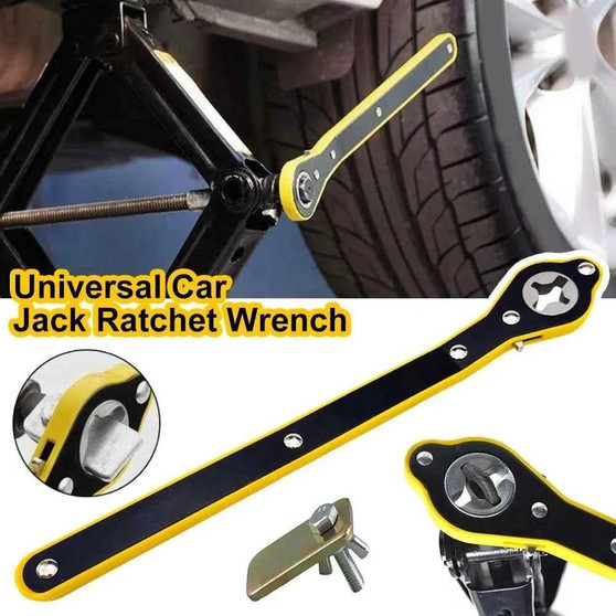 Car Labor-saving Jack Ratchet Wrench Scissor Jack Garage Tire Wheel Lug Wrench Handle Labor-saving Wrench Car Repair Tool Jack Ratchet Wrench