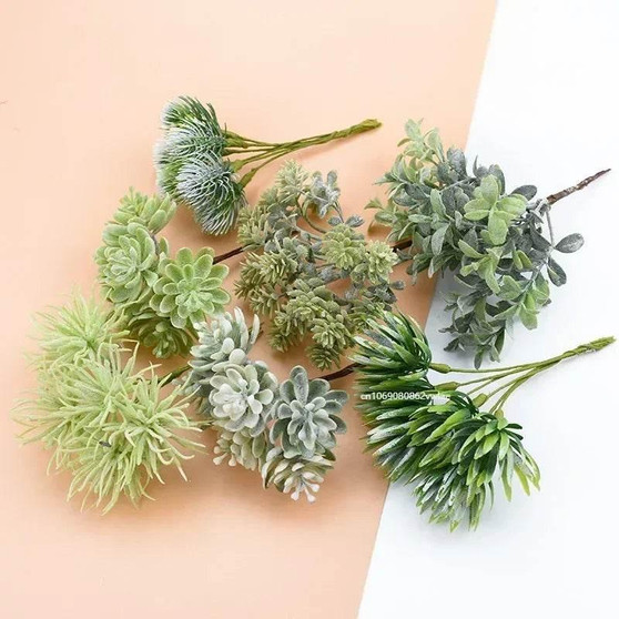 Artificial Plants for Home Wedding Decoration Silk Flowers for Scrapbooking Fake Plastic Decorative Christmas Wreat by DSERS