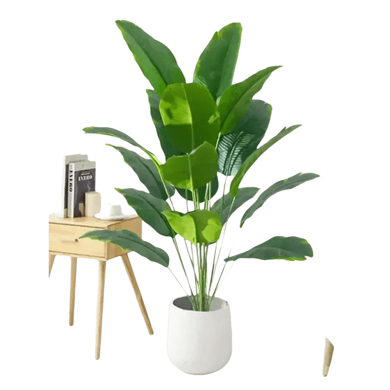 Artificial Tropical Palm Tree in White Pot Palm Tree by Shop1103268110 Store