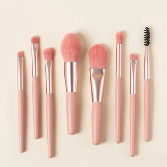 8Pcs Soft Fluffy Makeup Brushes Set for cosmetics Foundation Blush Powder Eyeshadow Kabuki Blending Makeup brush beauty tool Makeup by Dropshee