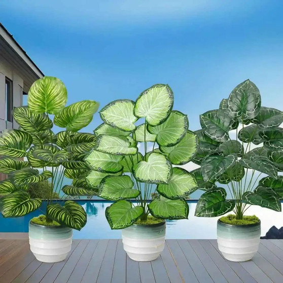 Green Leaf Artificial Plants For Indoor Outdoor by DSERS