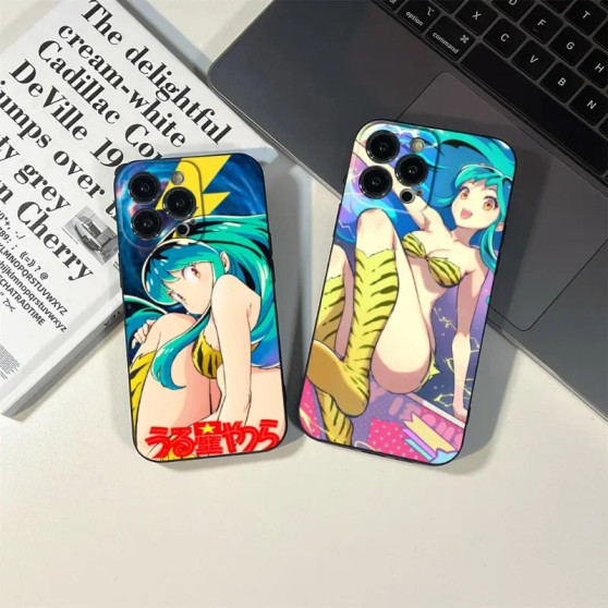 H-Hatsune Miku colorful anime phone case for iPhone, vibrant turquoise hair character design on white background.