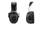 Black Noise Canceling Bluetooth Earmuffs, sleek design, black color, wireless headphones with control buttons visible.