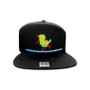 Black LED Message Display Baseball Cap with dinosaur design, USB Rechargeable, Baseball Cap with Bluetooth App.