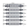 Extractor Double Head Screw Slide Tooth Removal Tool set with 6 Screwdriver bits in various sizes.