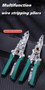 Multifunctional Wire Stripper with Electrical Test Pen, Foldable Cable Cutter Tool