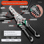 Multifunctional Wire Stripper with Electrical Test Pen, Foldable Cable Cutter Tool