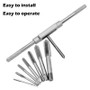 M3-M12 8/6 PCS Metric Hand Tap Set HSS Right-handed Tapping Drill Thread Punching Wrench Hand Tools Male to Make Thread in Steel Hand Tap Set