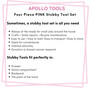 Four Piece Stubby Tool Set - Pink- DT0240P Pink Tool Kit by Apollo Tools