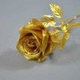 10/1 Heads Golden Silver Rose Artificial Flower DIY Wedding Floral Arrangement Material Silk Bridal Bouquet Photo Prop Home Deco by DSERS