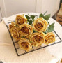 10/1 Heads Golden Silver Rose Artificial Flower DIY Wedding Floral Arrangement Material Silk Bridal Bouquet Photo Prop Home Deco by DSERS