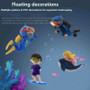 Pet Safe Aquarium Toys colorful diver and mermaid decorations for fish tank, ZSP01 aquarium accessory set.