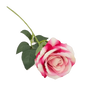 Pink rose with green leaves, ideal for Valentine's Day Gifts, beautiful flower arrangement decoration piece.