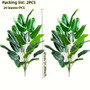 2pcs Large Realistic Artificial Bird of Paradise Plants UV Resistant No Fade Fake Banana Leaf Palm Tree for All Season Decor by DSERS