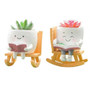 Funny Flower Pot Teacher Appreciation Gift Cute Chair Flower Pot Smile Face Planter Set for Indoor Outdoor Plants by DSERS