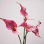5pcs Pink PU Alocasia Calla Lily Artificial Flowers for Artificial Floral Arrangements and wedding decor.
