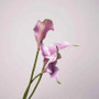 Purple Calla Lily flowers for Wedding Decor, 5pcs artificial flowers in purple color.