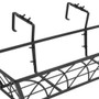 Black metal 2PCS Adjustable Hanging Planters frame for Low-Maintenance Decor, flowers, with hooks and grid base.