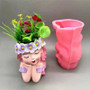 New product! Silicone mold creative fairy flower pot used to make gypsum resin cement home balcony decoration by DSERS