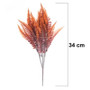 Handmade artificial ferns, 34cm long, green and orange leaves, Greenery Decor for outdoor or indoor spaces.