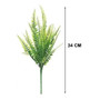 Green Artificial Ferns, 34cm tall, handmade simulated plant with vibrant leaves for outdoor or indoor decor.