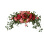 30-inch Artificial Peony Eucalyptus Swag with red roses and pink flowers, 30-inch Home Decor arrangement.