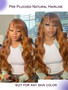 Colored Ginger Blonde 9X6 Glueless Lace Front Human Hair Wig Ready To Go&Wear Glueless Body Wave Lace Wig Burgundy Straight Wigs Hair Wig by DSERS / AliHairs Store