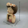 Cute girl flower pot silicone mold used to make gypsum resin concrete living room balcony decoration ornaments by DSERS