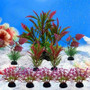 10PC Fish Tank DIY Artificial Aquarium Decor Mixed color Plants Ornament Aquatic Plant by DSERS
