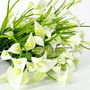 Outdoor Artificial Flowers Horseshoe Lilies Anti Uv Lines Artificial Plants Plastic