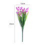 Pink artificial calla lily bouquet, 33cm long, 13cm wide, silk flowers, green stems.