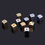 5PCS/1Metal Dice Set Golden Silver Colorful Points Gaming RPG Tabletop D&D 5 Piece Collection