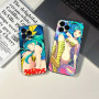 H-Hatsune Miku colorful anime phone case for iPhone, vibrant turquoise hair character design on white background.