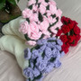 Handmade Crochet Rose Bouquet Baby Blanket - Soft Flower Throw for Nursery Decor & Gifts