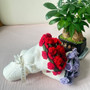 Handmade Crochet Rose Bouquet Baby Blanket - Soft Flower Throw for Nursery Decor & Gifts
