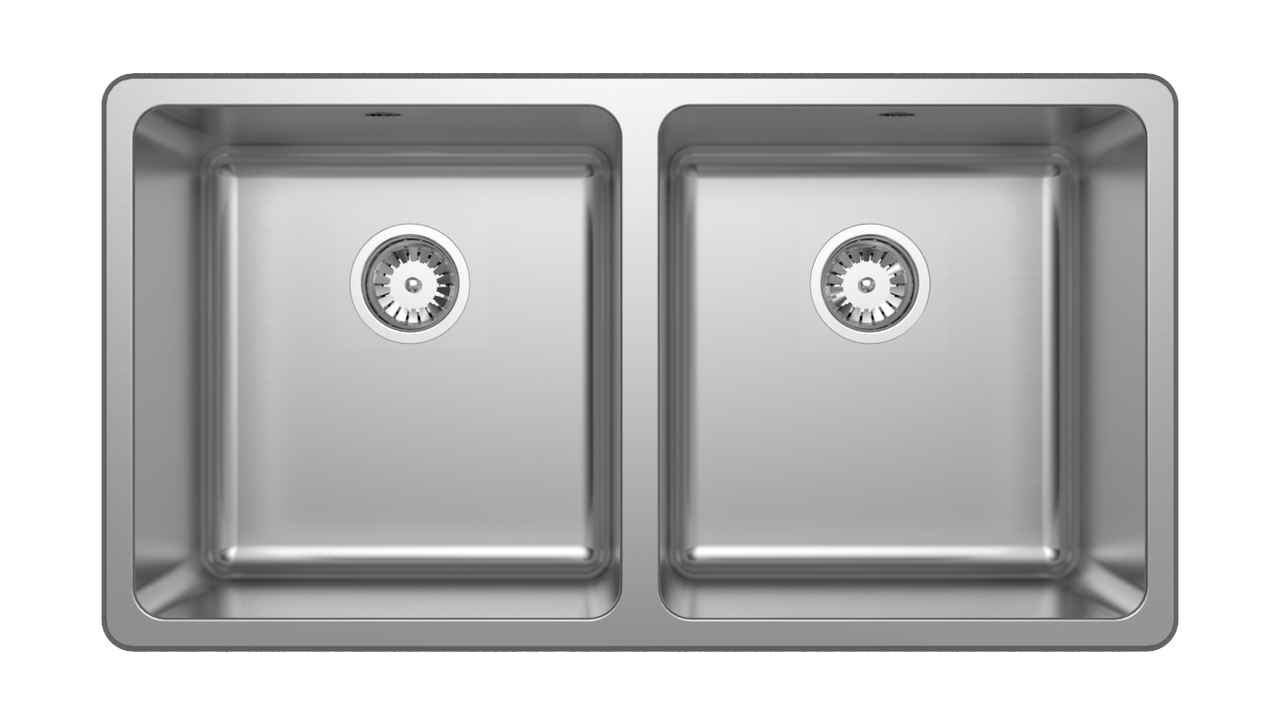 ABEY LAGO DOUBLE BOWL SINK INCL. ACCESSORIES NL200