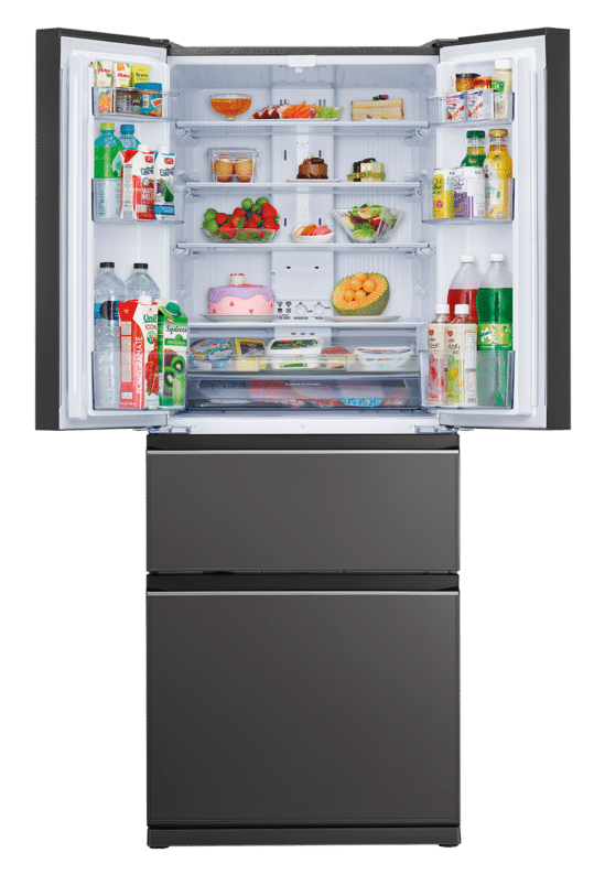 Mitsubishi 442L Dark Silver French Door Fridge - MR-LX442EX