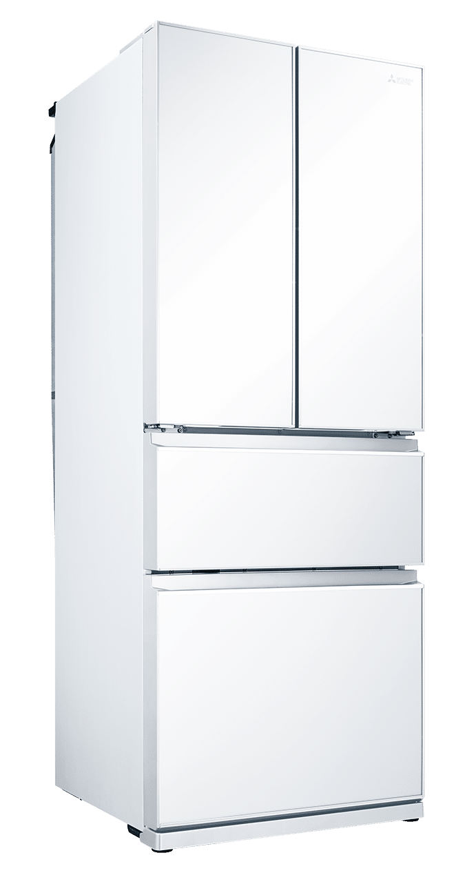 Mitsubishi 442L Glacier White French Door Fridge - MR-LX442EX-GWH