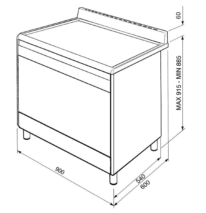 Smeg 90cm Dual Fuel Freestanding Pyrolytic Oven FSP9610X Berloni