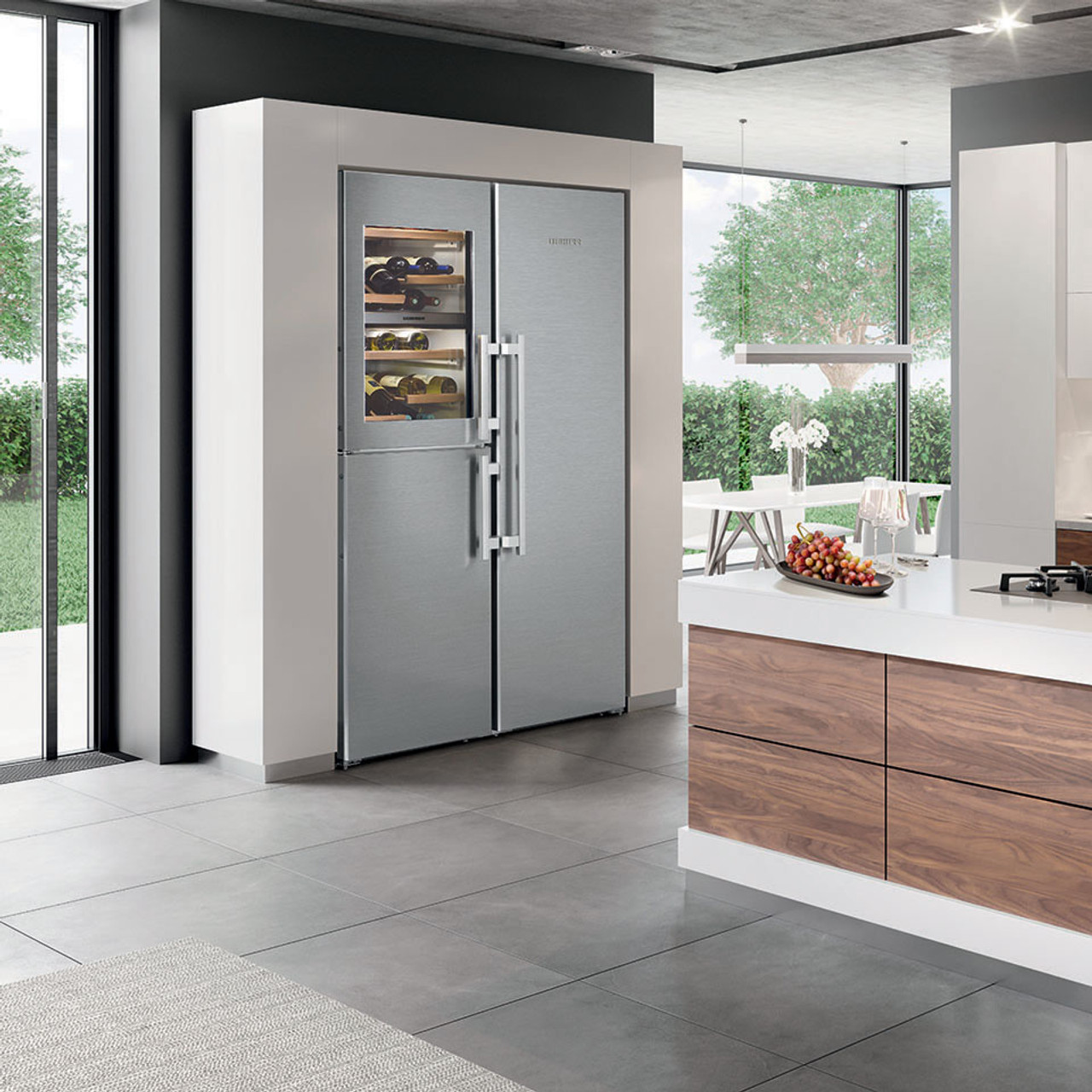 Liebherr side by side fridge freezer top with ice maker