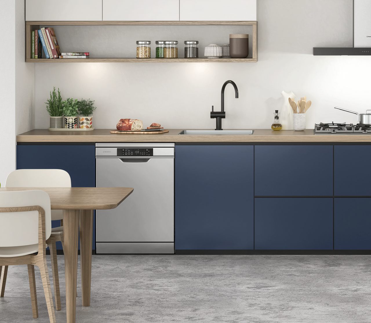 Westinghouse Stainless Steel Freestanding Dishwasher WSF6608XA