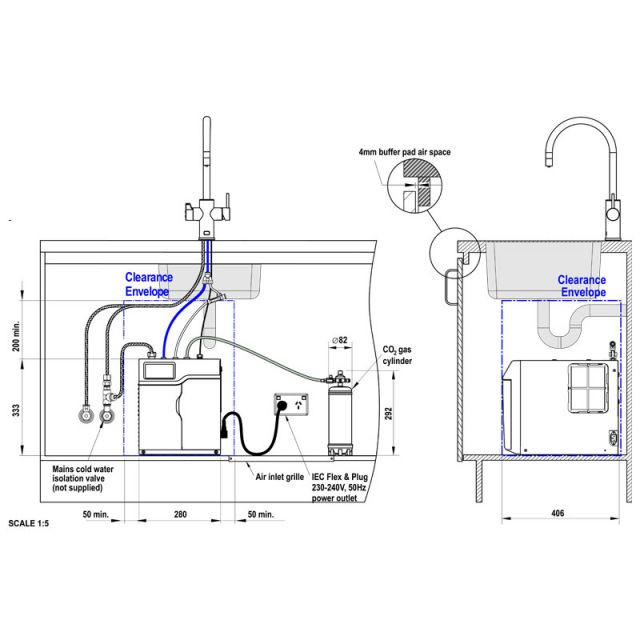 ZIP HYDROTAP G5 CELSIUS ARC CHILLED FILTERED SYSTEM + HOT AND COLD - H58788  + COLOUR