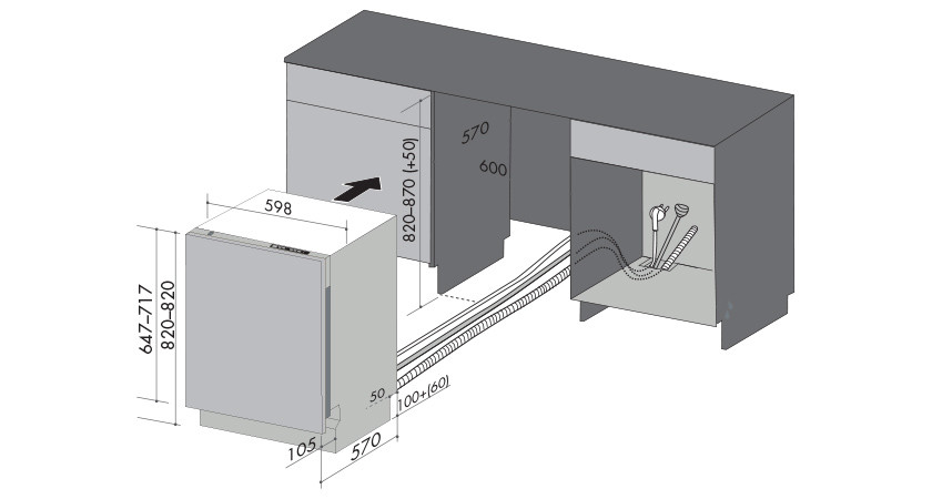 Artusi Fully Integrated Dishwasher ADWFI603 Berloni Appliances