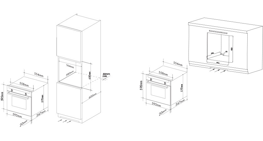 Artusi 60cm Stainless Steel BuiltIn Pyrolytic Oven CAO610XP