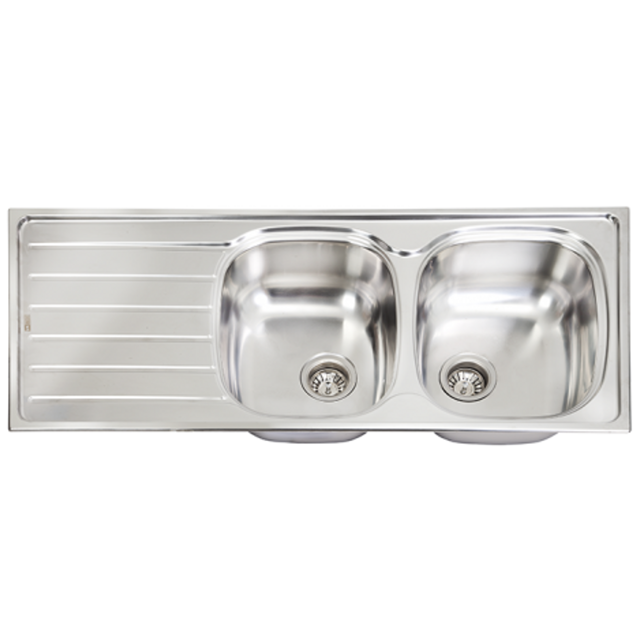 Artusi Stainless Steel Double Bowl Sink With Drainer Devon Berloni