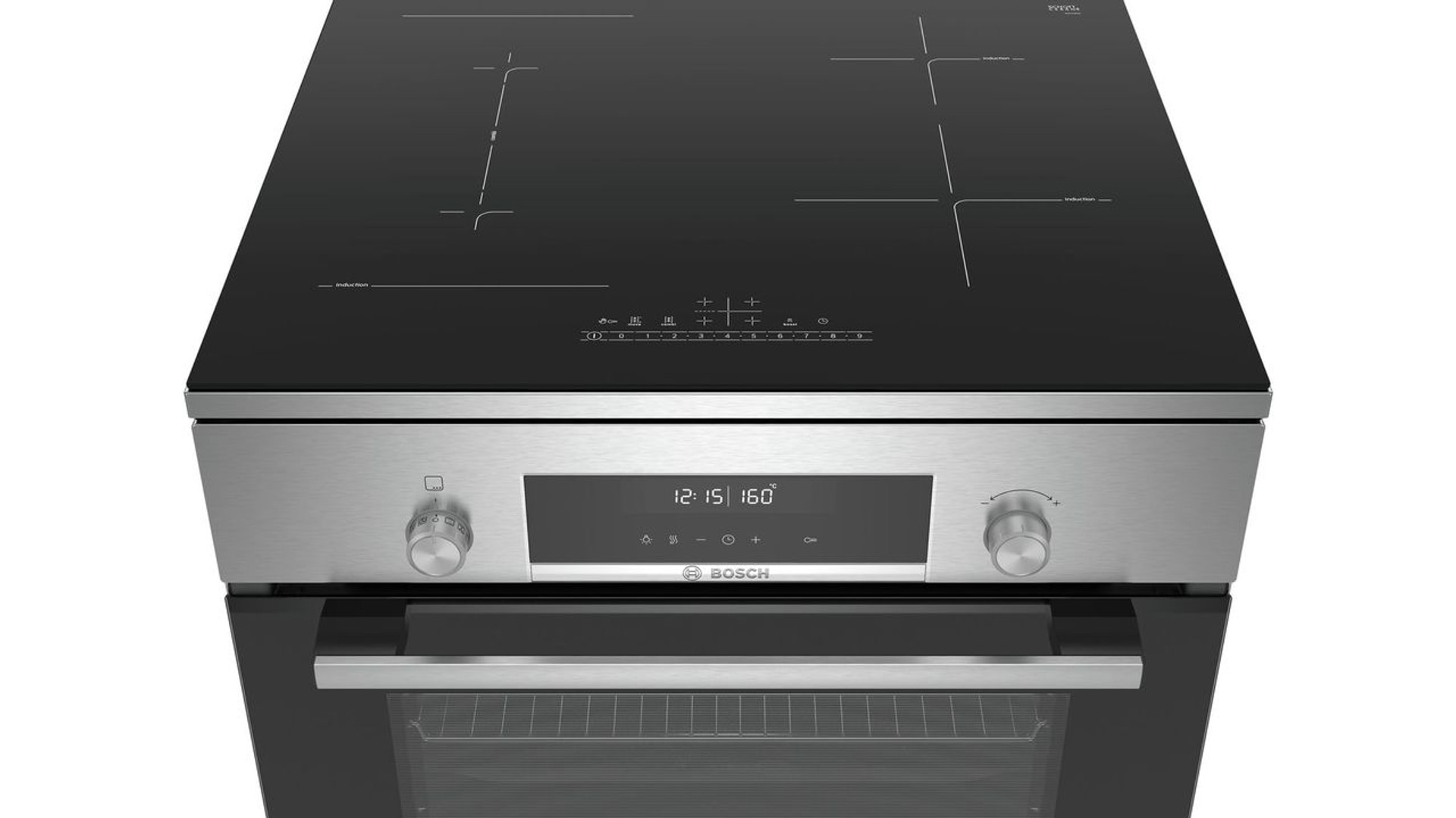 Bosch 60cm Induction Cooktop Freestanding Oven Series 6 HLS79R351A Berloni Appliances