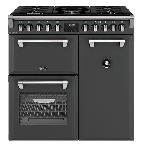 Belling 90cm Anthracite Richmond Deluxe Dual Fuel Freestanding Oven - Split Ovens - BRDX90DFAN