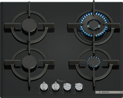 Bosch 60cm Black Glass 4 Burner Gas Cooktop - Series 6 - PPH6A6I10A