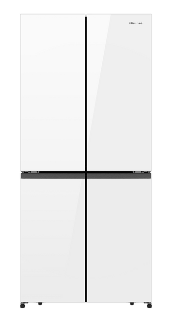 Hisense 483L White Glass PureFlat French Door Fridge - HRCD483G