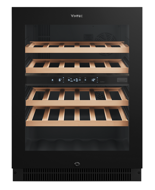 Vintec 40 Bottle Black Dual Zone Wine Fridge - VWD820SCB-X Vintec 40 Bottle Black Dual Zone Wine Fridge - VWD820SCB-X